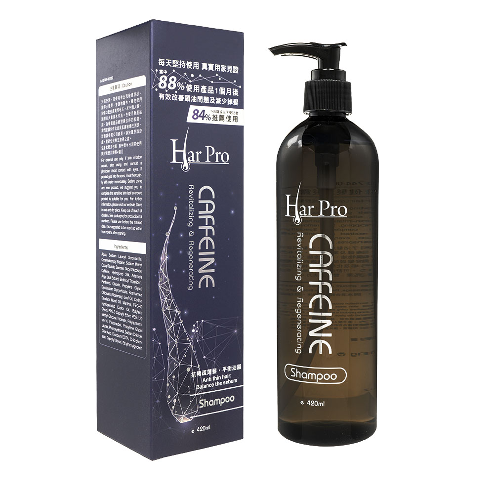 (HarPro)カフェインリバイタライジング&リジェネレイティング・シャンプー420ml 1本