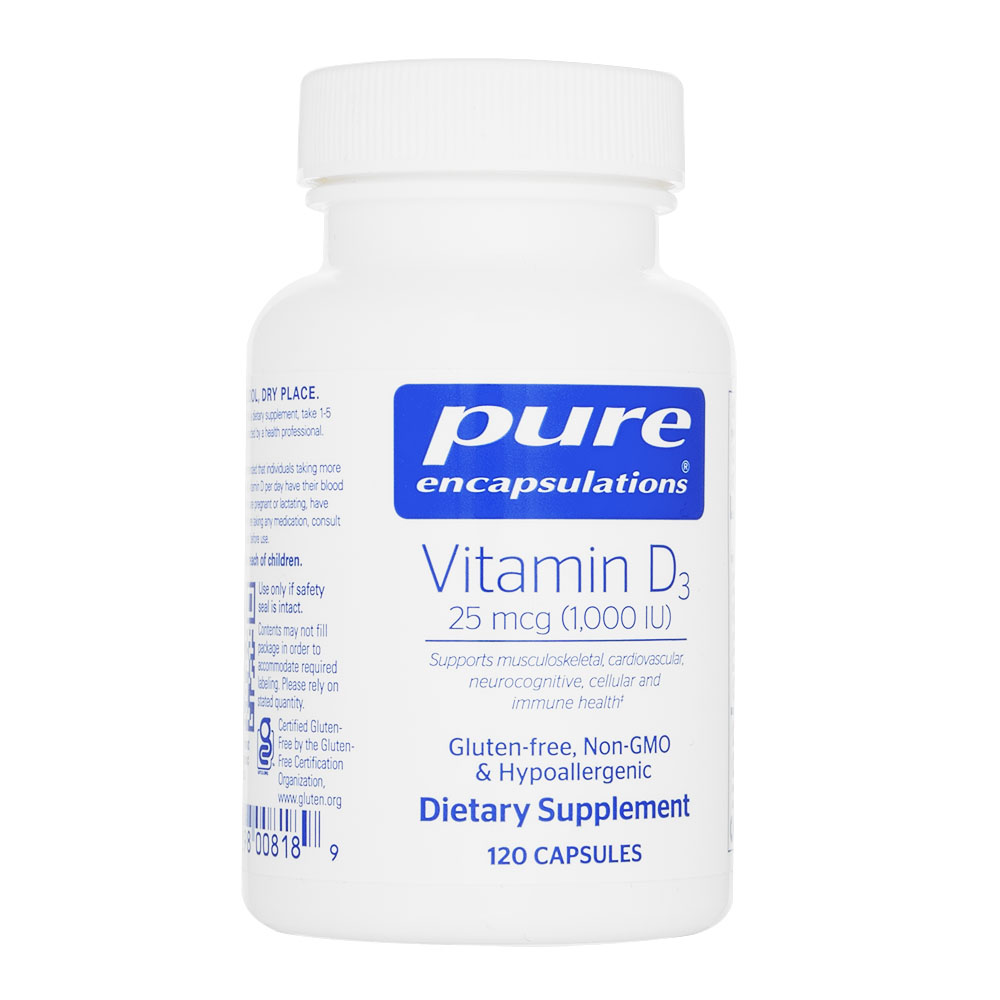 ビタミンD3_25mcg(1000IU)120錠(PureEncapsulations) 1本