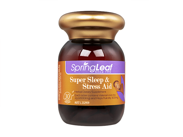 スーパースリープ&ストレスエイド30錠(SpringLeaf) 1本