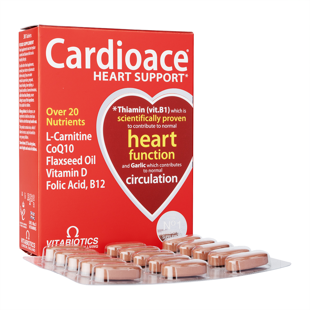 カーディオエース・ハートサポート30錠(Vitabiotics) 1箱